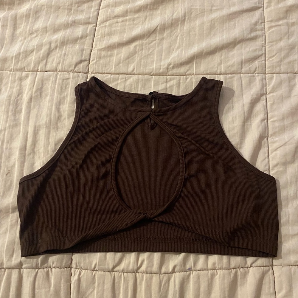 Brown crop top